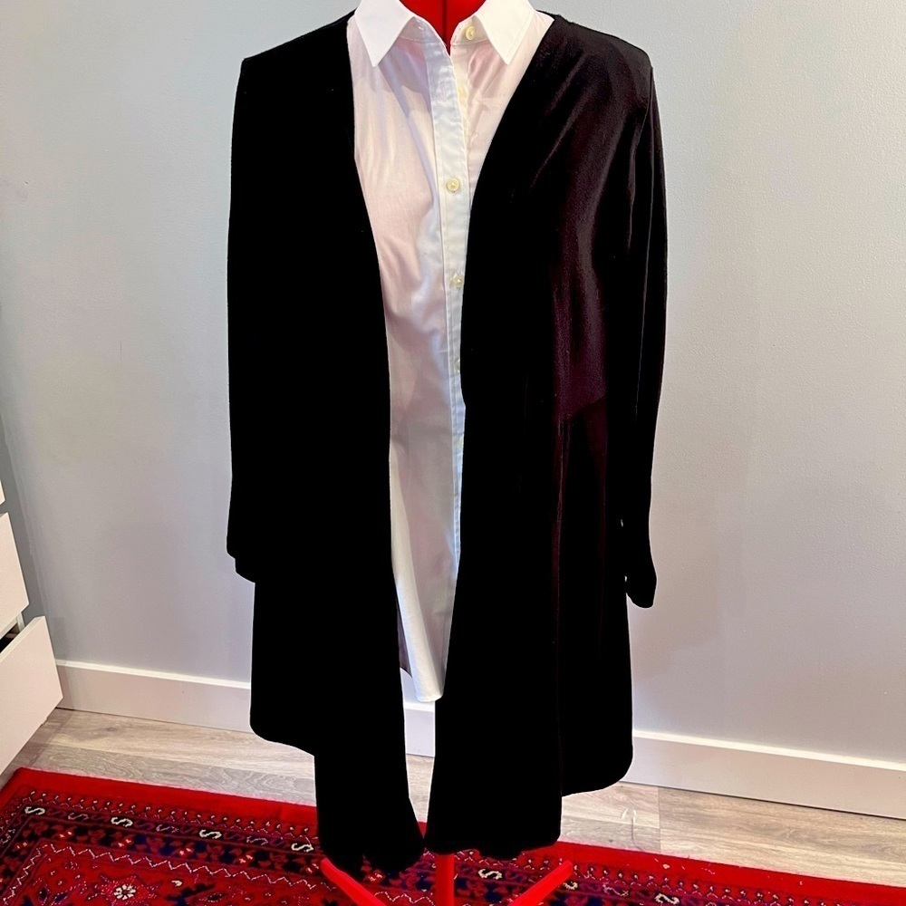 Zink London Long Black Crossover Cardigan Size Medium